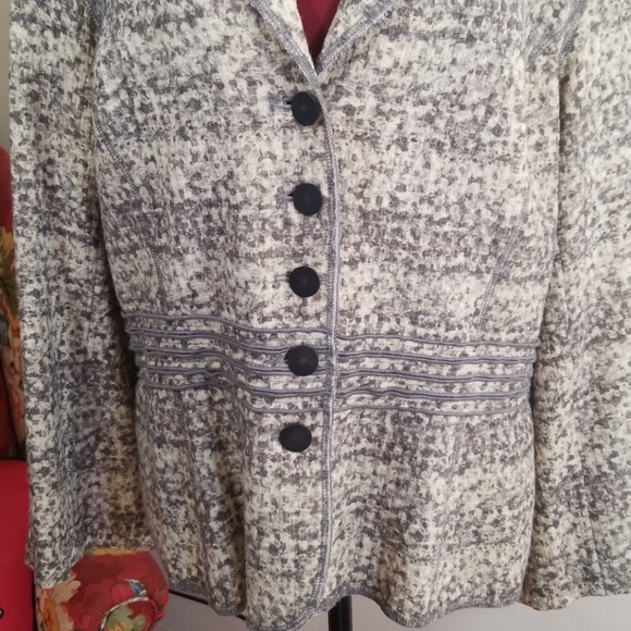 Zenobia marbled pattern grey Jacket. Size 16 - Picture 3 of 8